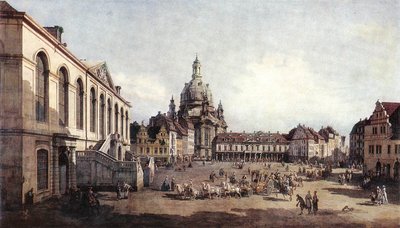 New Market Square in Dresden from the Jüdenhof by Bernardo Bellotto